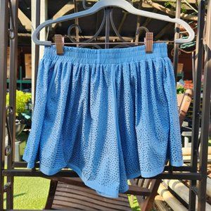 Light Blue rhinestone active shorts